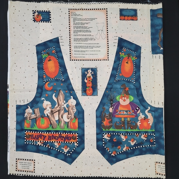 Cut & Sew Vest Fabric Panel ENTER IF YOU DARE - Picture 2 of 16